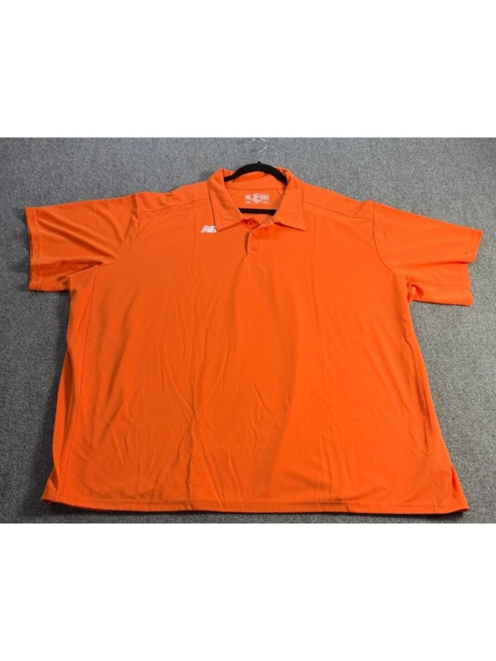 New Balance Mens 5XL Orange Polo Shirt NB Dry Performance Moisture-Wicking NWOT